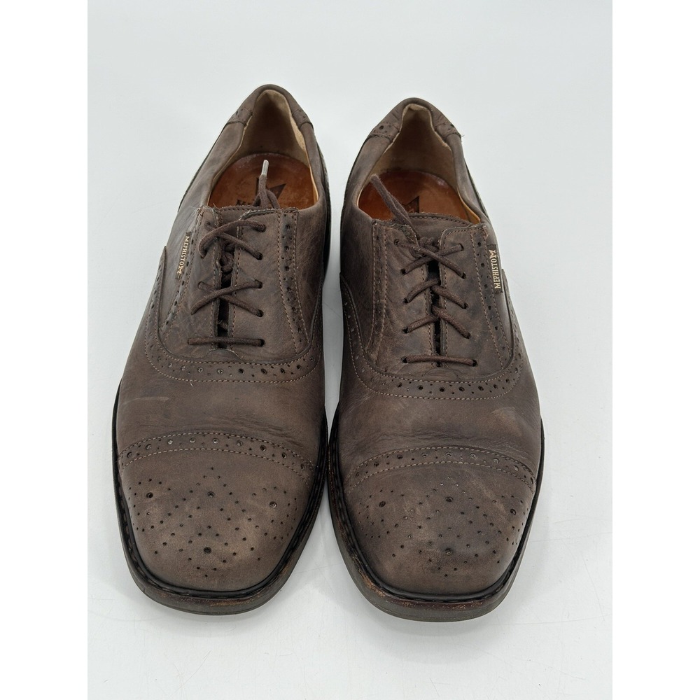 MEPHISTO AIR-RELAX MEN'S BROWN CAP TOE BAROQUE WINGTIP SHOES SIZE 9